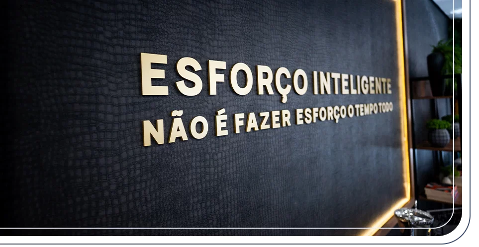 Esforço inteligente, não é fazer esforço o tempo todo